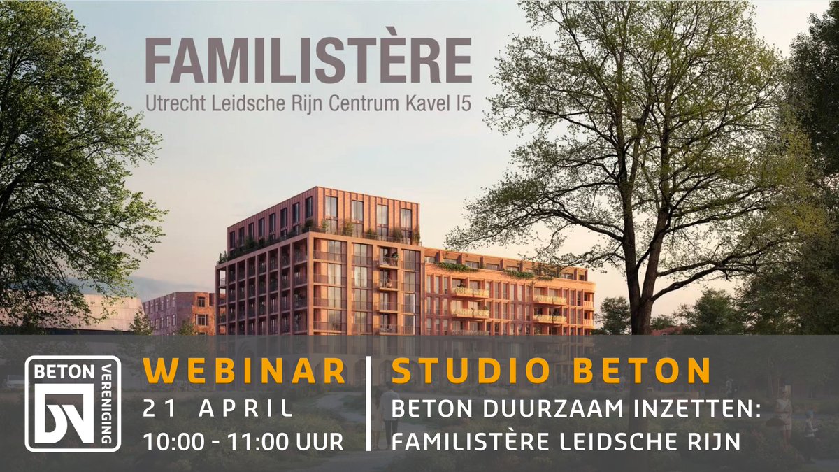 📽️ #WEBINAR Hoe zet je #beton duurzaam in? Wat kan je in ontwerpfase toepassen om de impact #verstedelijking op #klimaat te beperken en bouwwerken te verduurzamen? 
Meer info &amp; aanmelden 👉 ow.ly/5LBw50IIMHa
#bouw #concrete #architect #structuralengineering #sustainability