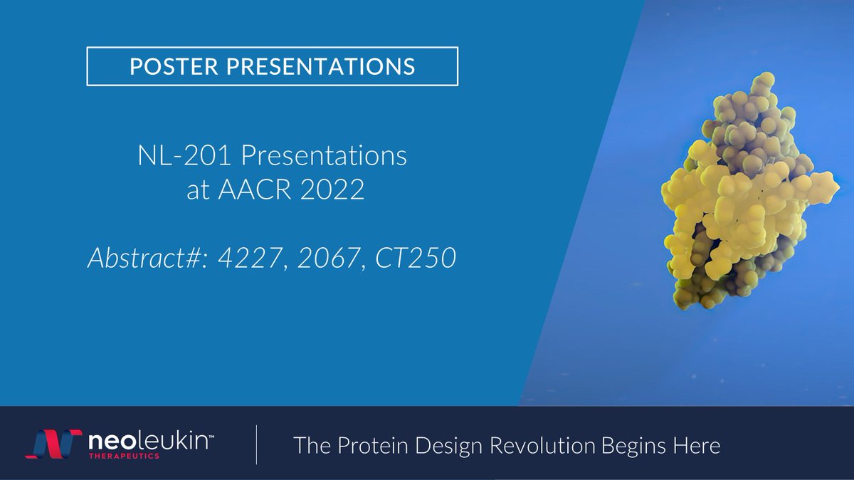 Preclinical data on Neoleukin's NL-201 - including antitumor activity in B-cell lymphoma and synergistic activity in combination - highlighted in multiple presentations <a href="/AACR/">AACR</a> Annual Meeting... #AACR22 #denovoprotein investor.neoleukin.com/news-releases/…