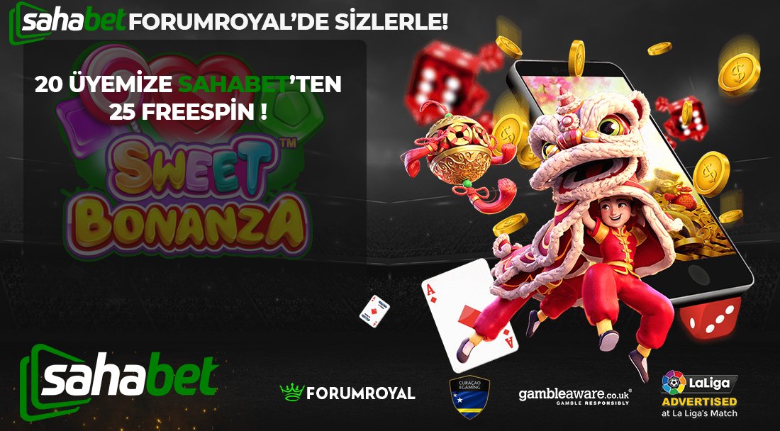 🪅SAHABET'DEN FORUMROYAL ÜYELERİNE ÖZEL

🎰20 KİŞİYE 25 FREESPİN

🎰Sweet Bonanza
🎰Sweet Bonanza Xmas
🎰Wild West Gold

⤴️SON İŞLEMSİZ - ÇEVRİM ŞARTSIZ

🤓FORUMROYAL'DE ETKİNLİĞE KATIL

🕊 <a href="/sahabet01/">Sahabet</a> Takip!
🔄RT+FAV
💁‍♂️3 Etiket!

⏩Katılım👉bit.ly/3KM97zK

#Freespin