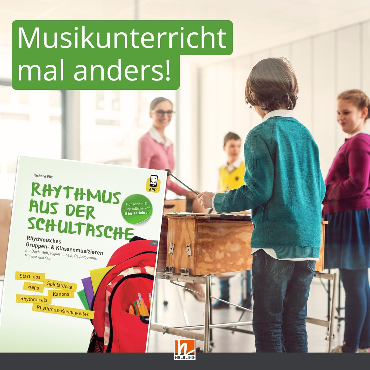 helbling_at's tweet photo. Gemeinsam in der Klasse musizieren nur mit Buch, Papier, Lineal, Stiften und Münzen? Ja, das geht – und macht auch noch richtig viel Spaß: https://t.co/fe06xtd5DE ✏️📕📏

#helbling #rhythmus #musikunterricht #musikpraxis #musikpädagogik #musikinderschule https://t.co/DDMmJFePAn