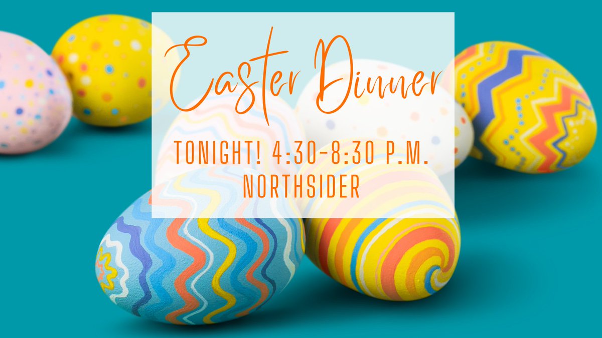Don't forget! Tonight is the Easter Dinner at the Northsider. All students are welcome; use a meal swipe or pay at the door. Menu and details at link.stthomas.edu/theme-dinners