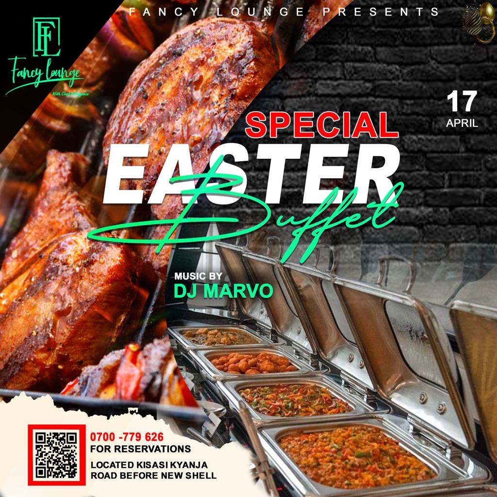 FancyLoungeKla's tweet photo. Eat Fancy this Easter Sunday!
Call or WhatsApp or Text +256 775 545454 for reservations
#FancyEaster #FancyBuffet #FancyDrinks #FancyMeals https://t.co/jQuSeqTOAR