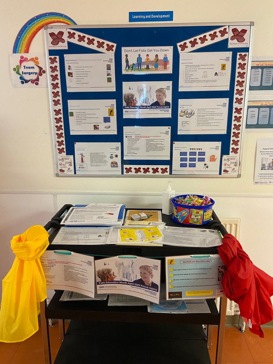Falls Awareness Month starts in Surgery Care Group focussing on the importance of Lying &amp; Standing Bp, completing a post fall checklist, maintaining Neuro Observations and correct Manual  Handling techniques.