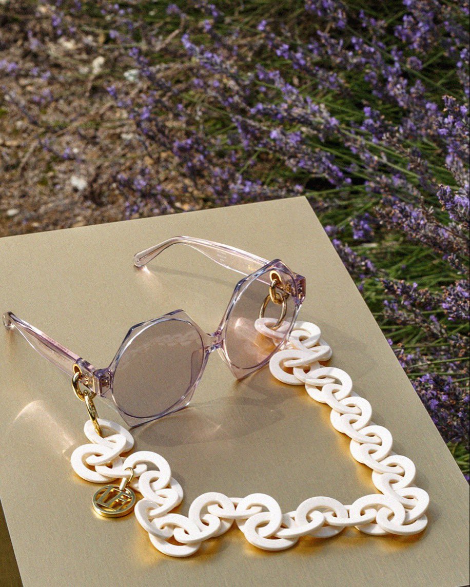 Featuring the translucent lavender acetate #BORA #LINDAFARROW Spring/Summer ‘ 22