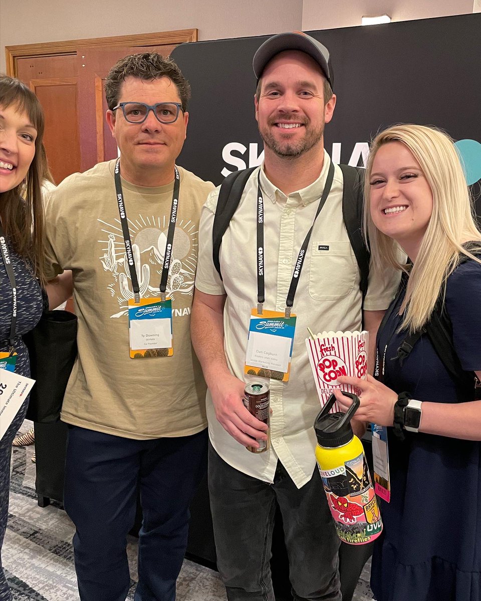 SKYNAV's tweet photo. Our team is meeting so many incredible destinations at @simpleview Summitt! Let’s get day 2 going! #SVSummit22 @VisitUtahValley @WilmingtoNCoast and many more! https://t.co/H7nM4YtDNM