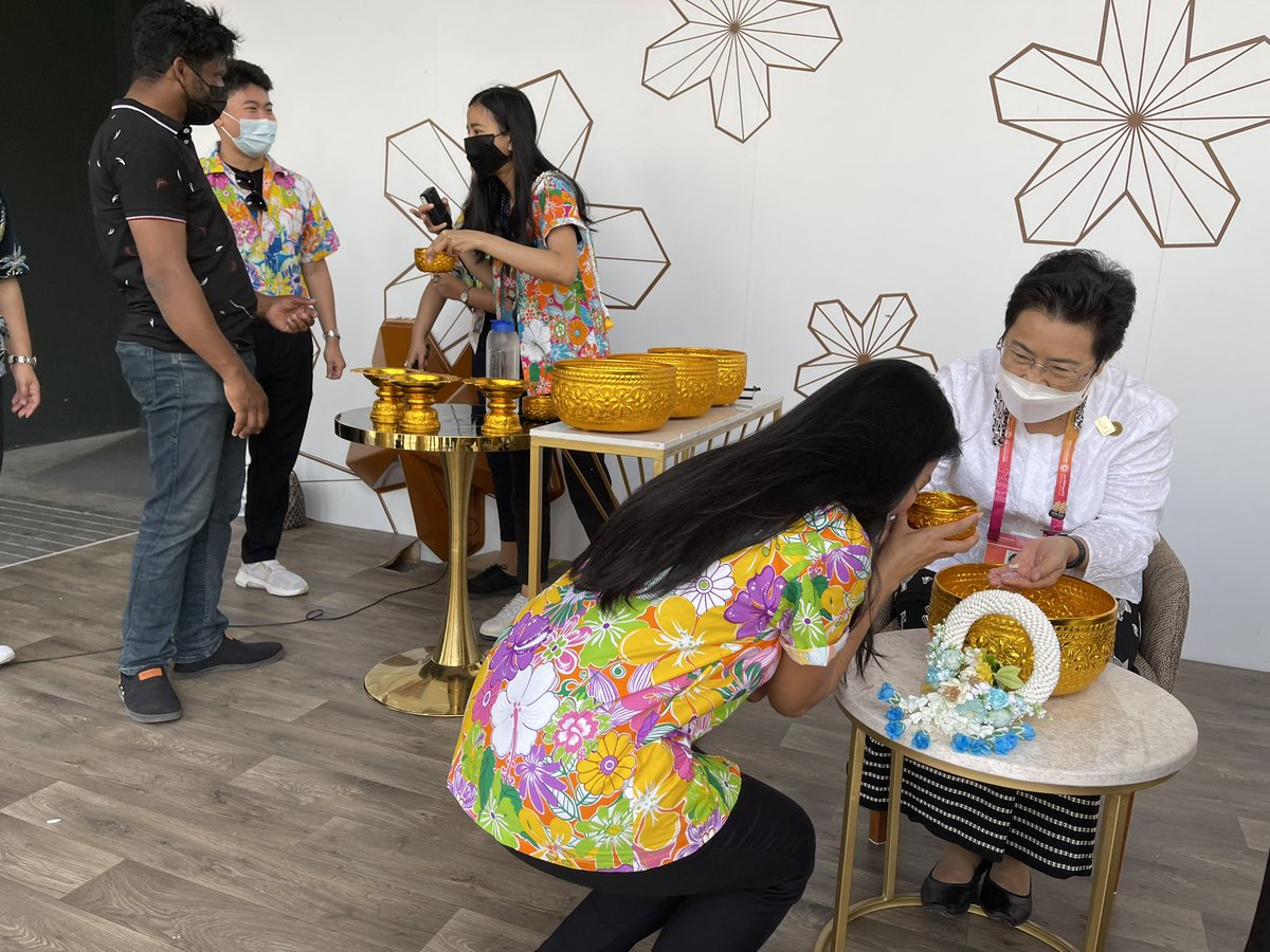 13 April  🎉 Happy Thai New Year or Songkran day 2022. 💦 May the fresh year bring along happiness and glory. 😊

#expo2020dubaithailand #expo2020dubai #depa #thailandpavilion #thailand #worldexpo #expo2020 #dubai #Songkran