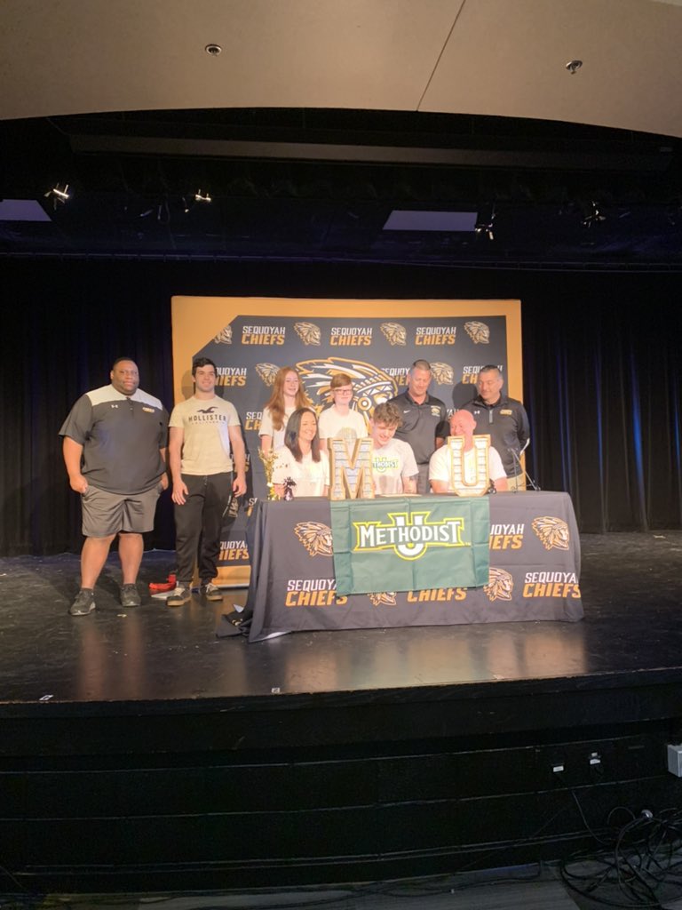 Avery Born signed with Methodist University this morning. Congratulations <a href="/AveryBorn2/">Avery Born</a>
