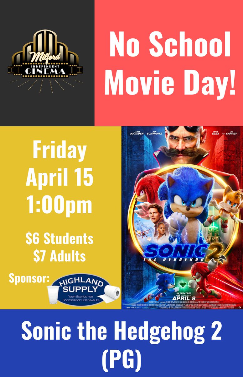 Looking for some family fun on Friday?  Check out what's playing <a href="/MilfordCinema/">Milford Independent Cinema</a> !!