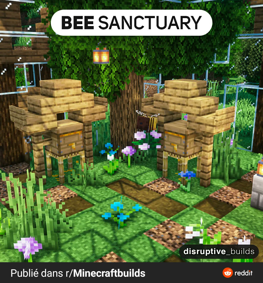 FrMinecraft's tweet photo. De quoi vous inspirer pour faire une ruche originale pour vos abeilles dans #Minecraft

 🧷 https://t.co/11cZTS2DZn https://t.co/fzUv4kNtXv