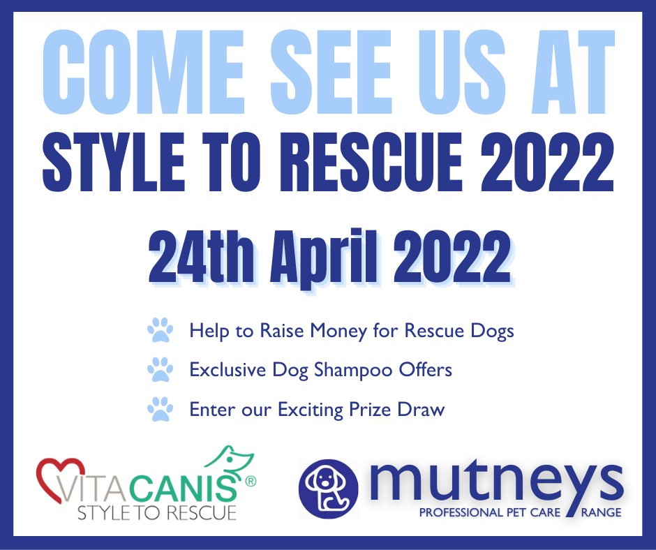 Themutneysdog's tweet image. #Mutneys will be at Style to Rescue 2022 in Warwickshire on Sunday 24th April! 

Come and meet our team of grooming experts!

style2rescue.co.uk/venue 

#styletorescue #doggroomingcompetitions #doggrooming #rescuedogs