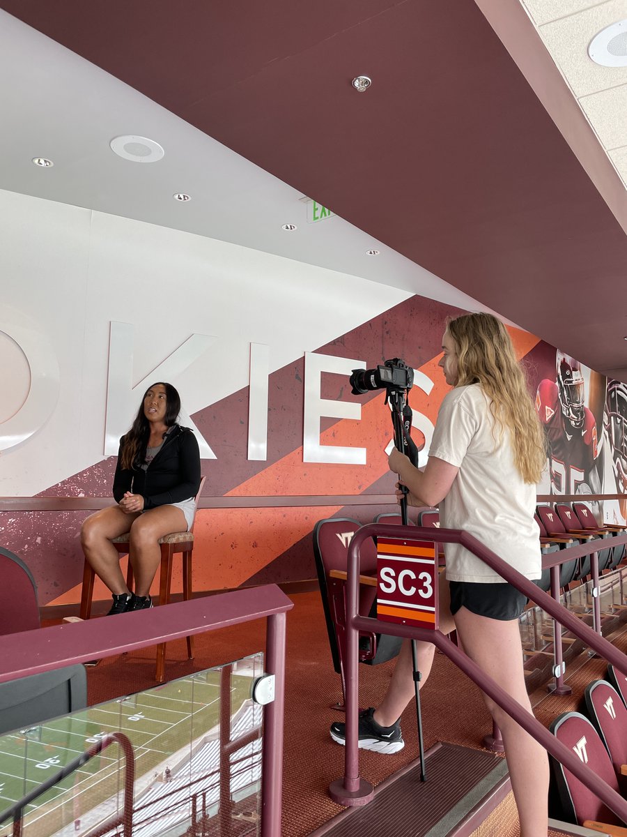 uncutblacksburg's tweet photo. Filmed with @chhindasom today in Lane! It was mesmerizing to hear her unique journey filled with culture, hardships, and dedication to her craft while becoming the first Cambodian-American female tennis player to compete at a collegiate level. Stay tuned for her full interview! https://t.co/JY7ZV2Ue9O