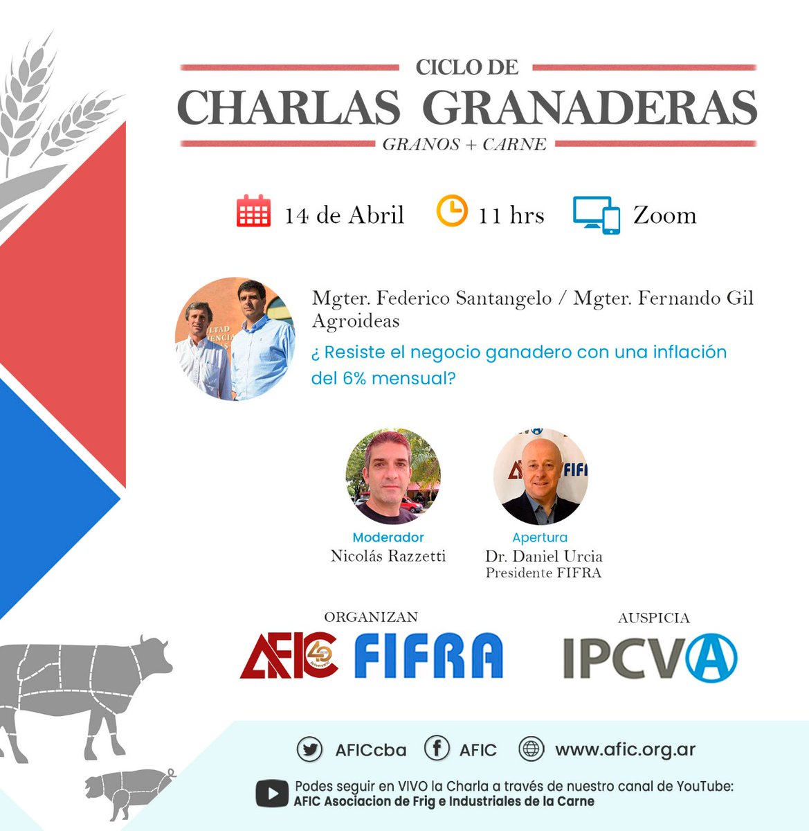 RECORDAMOS
🗣️ *Charla Granadera*
🗓️ Jueves 14 de Abril 🕜 11 hrs 💻 Vía Zoom

*Link Inscripción*: forms.gle/iDE72q59h2mXQ4…