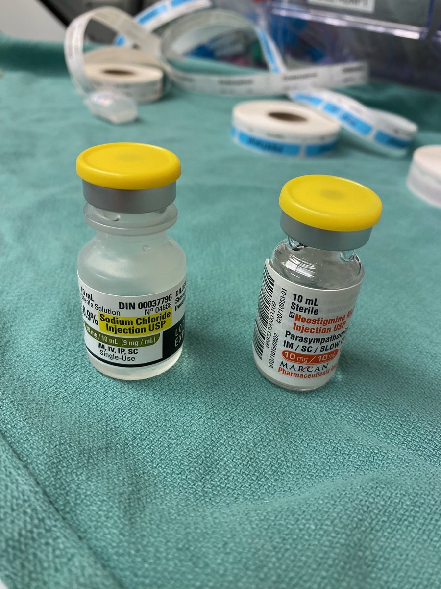 ISMP Canada (@ismpcanada) on Twitter photo ⚠️ALERT: These neostigmine and sodium chloride vials share a similar cap color and can be confused when viewed from above.
Store these vials on their sides so the labels are clearly visible to prevent selection errors. <a href="/CSHP_SCPH/">CSHP/SCPRS</a> <a href="/CASUpdate/">Canadian Anesthesiologists' Society</a> <a href="/capt4u/">Canadian Association of Pharmacy Technicians</a> ⚠️ALERT: These neostigmine and sodium chloride vials share a similar cap color and can be confused when viewed from above.
Store these vials on their sides so the labels are clearly visible to prevent selection errors. <a href="/CSHP_SCPH/">CSHP/SCPRS</a> <a href="/CASUpdate/">Canadian Anesthesiologists' Society</a> <a href="/capt4u/">Canadian Association of Pharmacy Technicians</a>