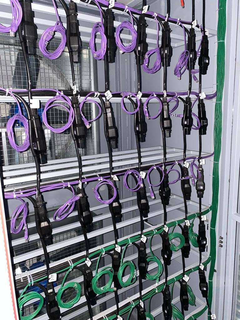 aiproenergy's tweet photo. In this pic, a test batch of Smart Adapters was installed in 400kw TenBox. We project a further reduction in the form factor. Please visit https://t.co/daZ6SOCsG2 to learn more about #TenBox, #BitTank, and #AirBoost. You can now place your order for June and July🤩. #Bitcoin #BTC https://t.co/0rLiwta63N