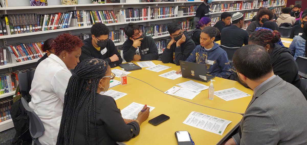 The students <a href="/BronxLatin/">Bronx Latin School</a> did not come to play today!  They take health and well-being seriously which is why they sat down with our staff to offer suggestions about healthy school lunch options! #NYCYouthSpeaks