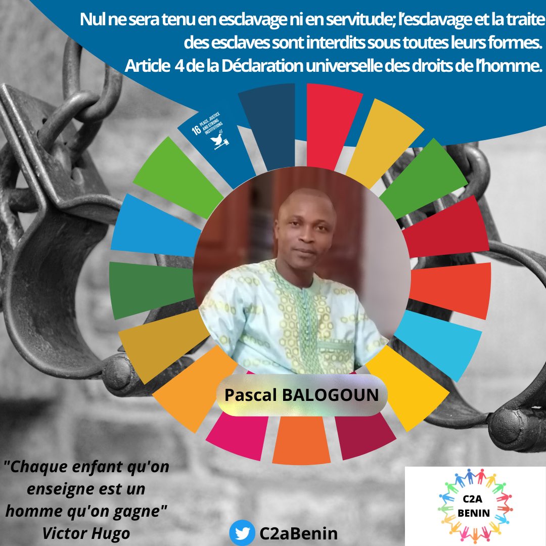 C2aBenin's tweet photo. We Stand Against Slavery 

«Peu importe ce que les gens vous disent, les mots et les  idées peuvent changer le monde.»  
Robin Williams 

#stopesclavagedesenfants
#C2aBenin 
#C2A https://t.co/xkQDQqAb6z