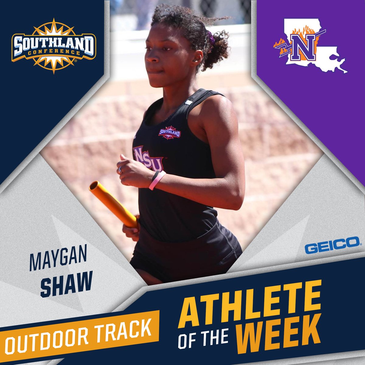 SouthlandSports's tweet photo. Lady Demons' Maygan Shaw and Huskies' Kaitlin Smith are the #SouthlandStrong Women's Outdoor Track & Field Athletes of the Week, presented by @GEICO‼️💪
📰: https://t.co/ZVPafj1Kna
#FormEm | #DawgsUp https://t.co/fkcLcRcNX0
