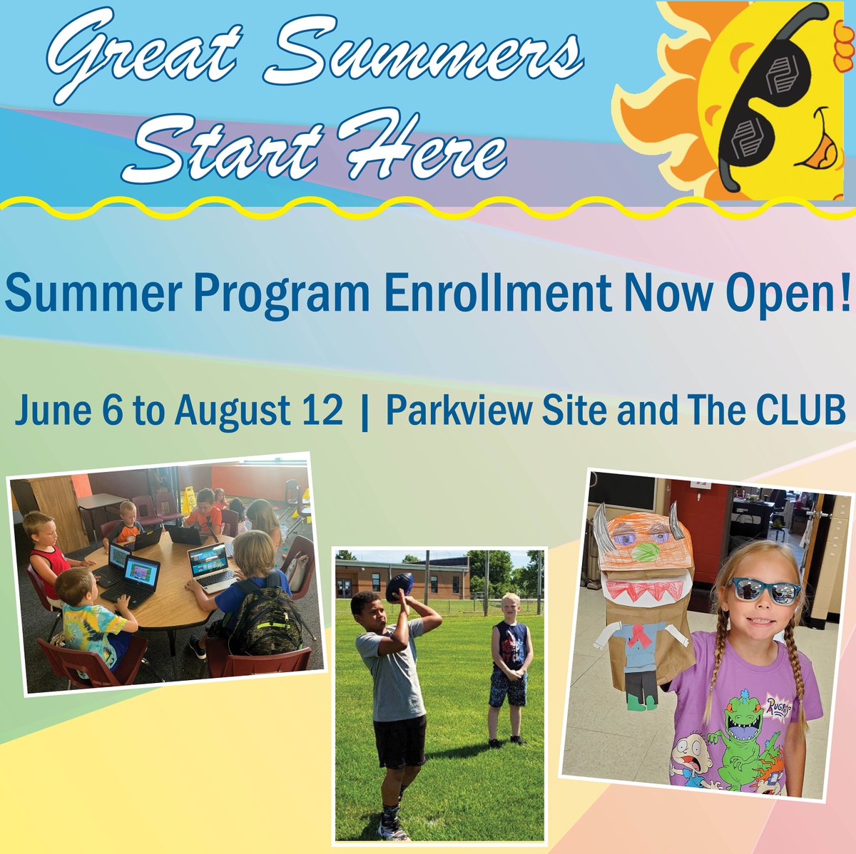 bgckids's tweet photo. Summer Program enrollment is now open! Current members speak to your Site Directors

New members, click here: https://t.co/6OMeJEOtFo

@SEDALIASCHOOLS @LaMonteSchool @LeetonSchool @SmithtonR6 https://t.co/RFSMTyQRZa