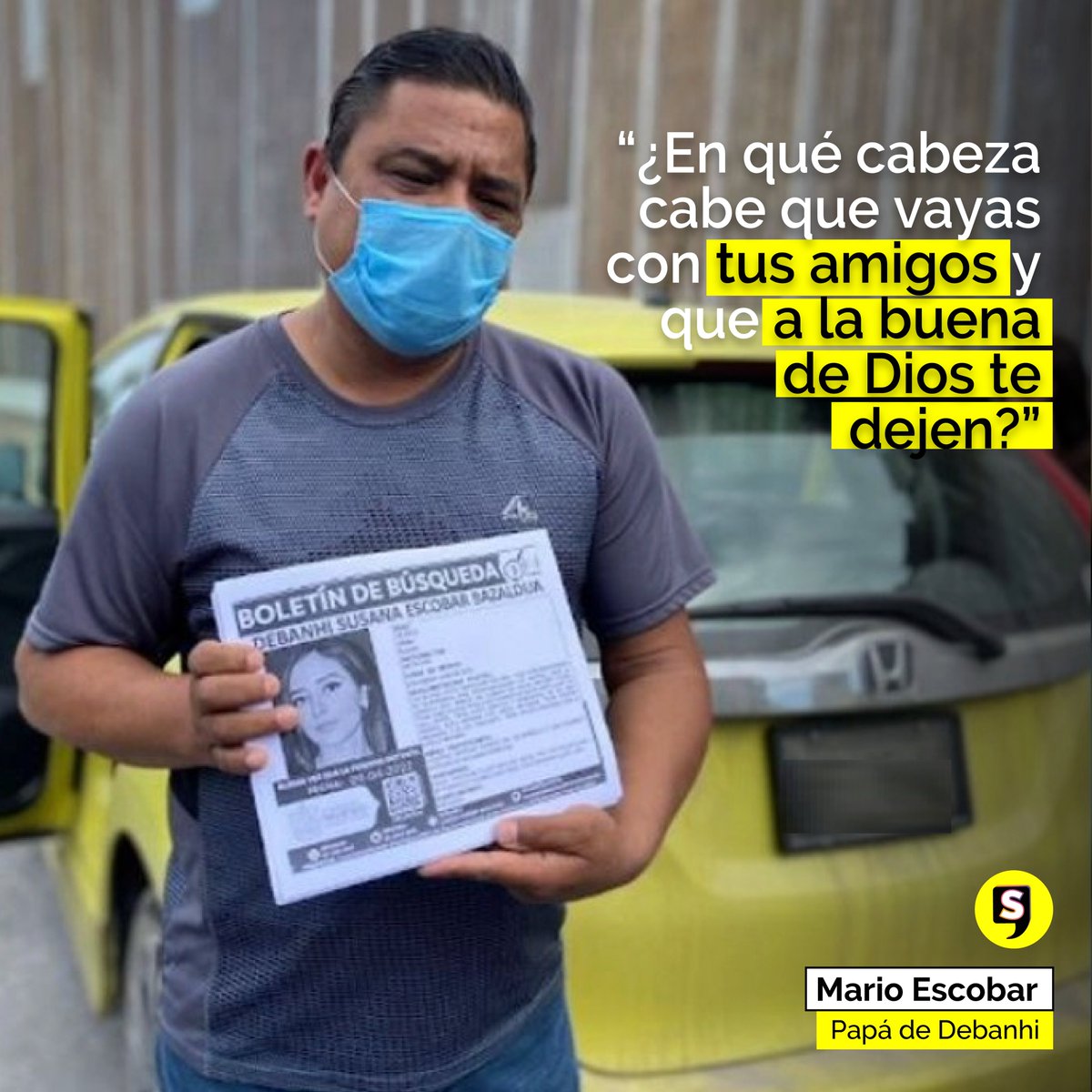 SubrayadoM's tweet photo. 🇲🇽🚺🚔 #MarioEscobar Salazar, papá de #Debanhi dijo que mucha gente les ha proporcionado ayuda, pero otras personas juegan con su dolor, intentando extorsionarlo. Dijo tener fe en Dios, en las autoridades y en la comunidad para encontrar a la joven.

#tebuscamosdebanhi ✨ https://t.co/wpQUUd5Vss
