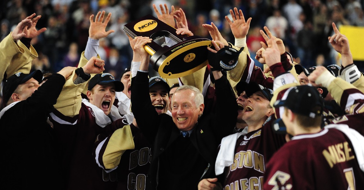 BostonCollege's tweet photo. Jerry York '67 has announced his retirement after 50 years of coaching, including 28 at the helm of @BC_MHockey.

The hall of famer is the winningest coach in NCAA hockey history and a five-time NCAA champion. 

https://t.co/WYazfXjohz https://t.co/txq784Fpeq