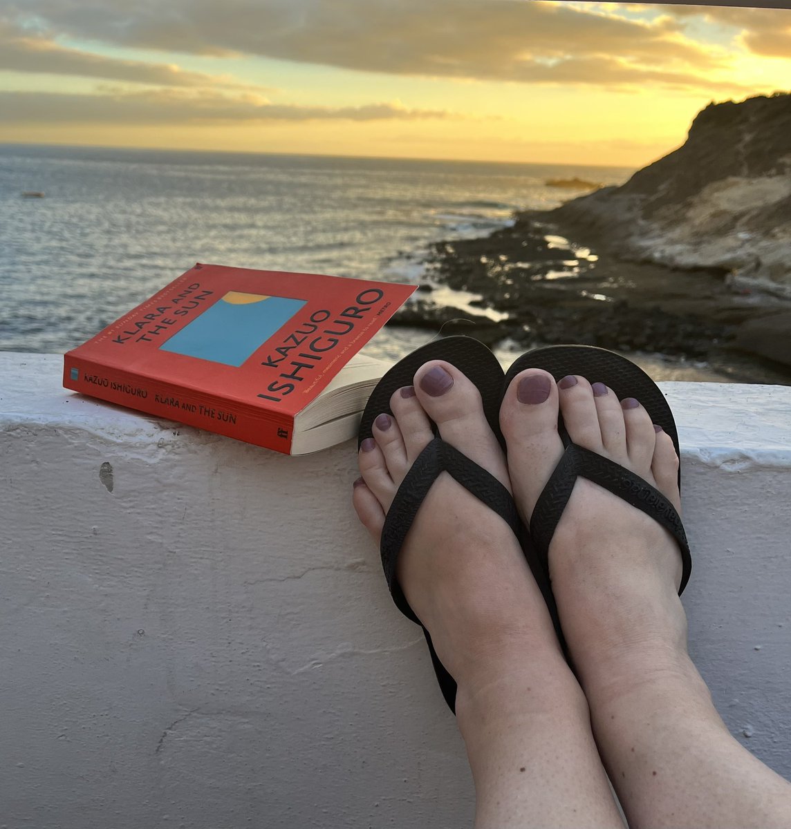 sianmeinir's tweet photo. Gwawl y machlud a llyfr da #cyfnos #sunset #twighlight #klaraandthesun ‘Novels, like music, paintings and other great art forms can act as our bridges to one another, despite the complexities that ensure we each remain separate &amp; unique’ #kazuoishiguro #lacaleta #costaadeje https://t.co/oFfpGeHxEK