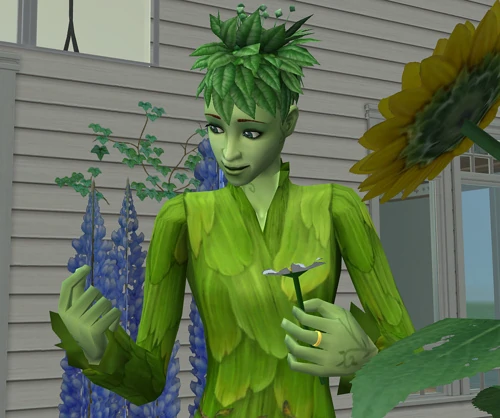 NicoRabbit7's tweet photo. @TheSims I wish Plant Sims were... more than just green skin and that awful hair that needs an update (Like most base game hair). The animation where Sims pick leaves off their body is alright, but Plant Sims hair use to look like leaves, and there were cool vine details on the skin.😞 https://t.co/YhIzC8oqHR