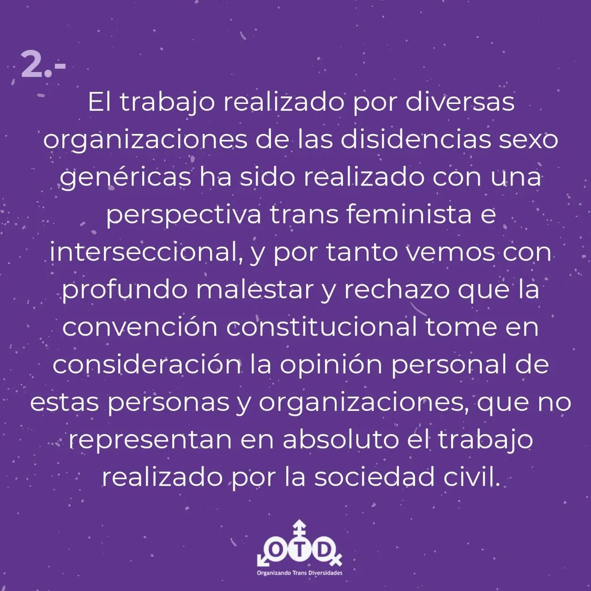 OTDChile's tweet photo. #AlertaDisidente

Hacemos un llamado a les convencionales a aprobar la norma de paridad trabajada desde los movimientos sociales. 

Las personas trans y NB también existimos. 

 @NoNeutrales  @patriciapolitz @T_Pustilnick @gdominguez_ @JFuchslocher21 https://t.co/YTuioKYtIy https://t.co/5xezTHrOdu