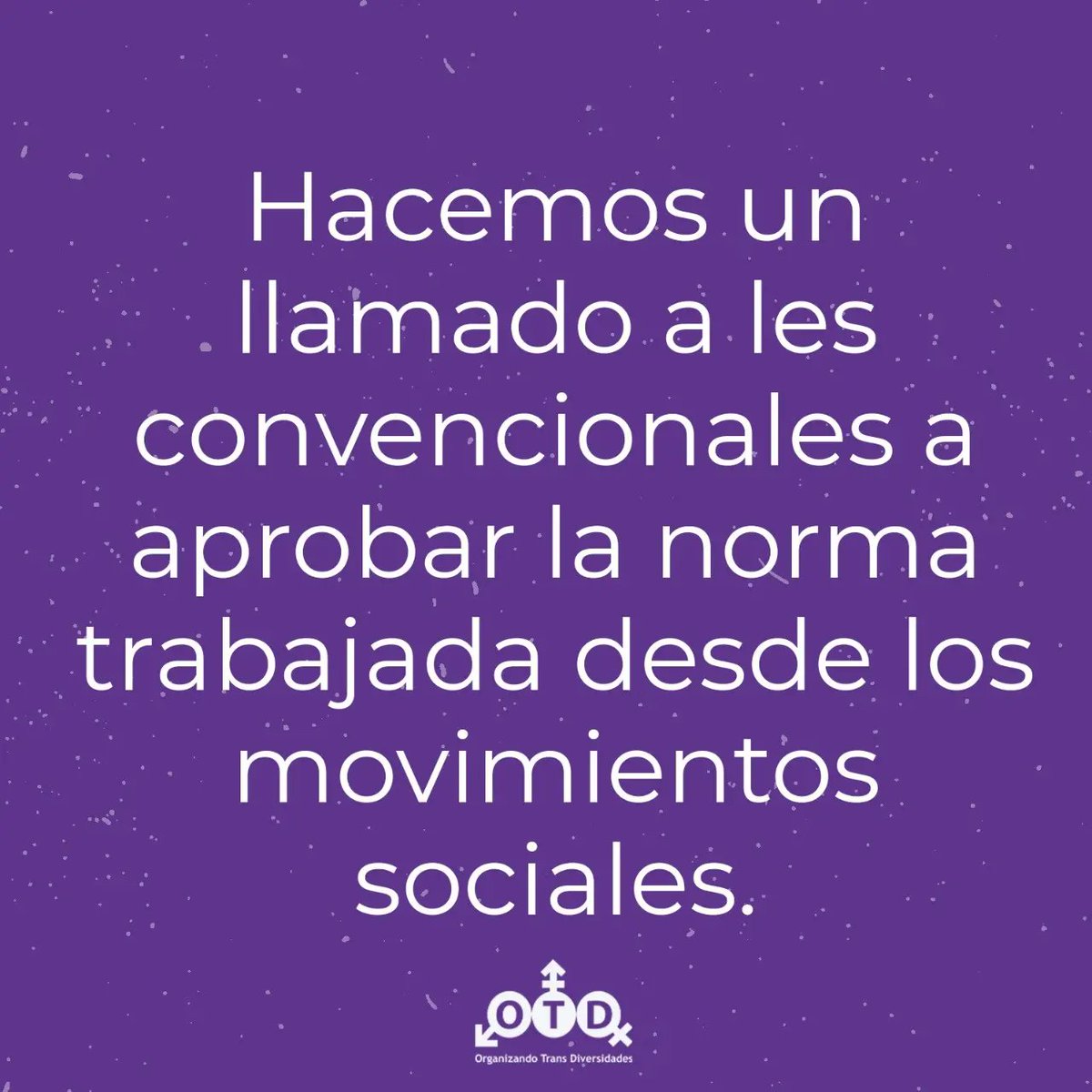 OTDChile's tweet photo. #AlertaDisidente

Hacemos un llamado a les convencionales a aprobar la norma de paridad trabajada desde los movimientos sociales. 

Las personas trans y NB también existimos. 

 @NoNeutrales  @patriciapolitz @T_Pustilnick @gdominguez_ @JFuchslocher21 https://t.co/YTuioKYtIy https://t.co/5xezTHrOdu