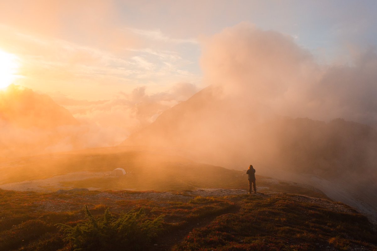 ElliotHawkey's tweet photo. Light erupting through the mist https://t.co/oIiMC0oSmU