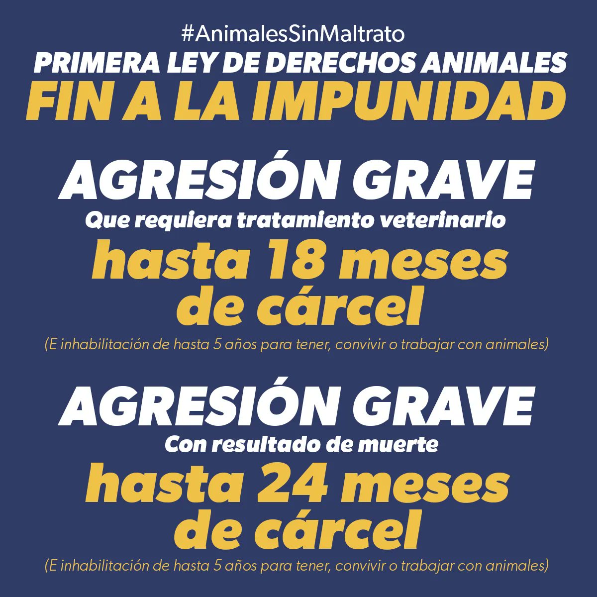 En #Francia se aprobaron el año pasado las siguientes penas por MALTRATO ANIMAL, 3 años de prisión y multa de 45.000€  y en el caso de muerte del  animal, pena  de 5 años y multa de 75.000€.

Y en España va a seguir saliendo GRATIS🤬😤🤬

#AumentarPenasMaltratoAnimal