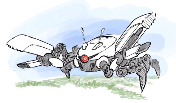 In the #SonicMovie2 pre-quill comic, I got to design this movie style crabmeat robot which Agent Stone sends to dismantle his lazy coworker's car. And that car? A SEGA/Sonic blue Saturn. 