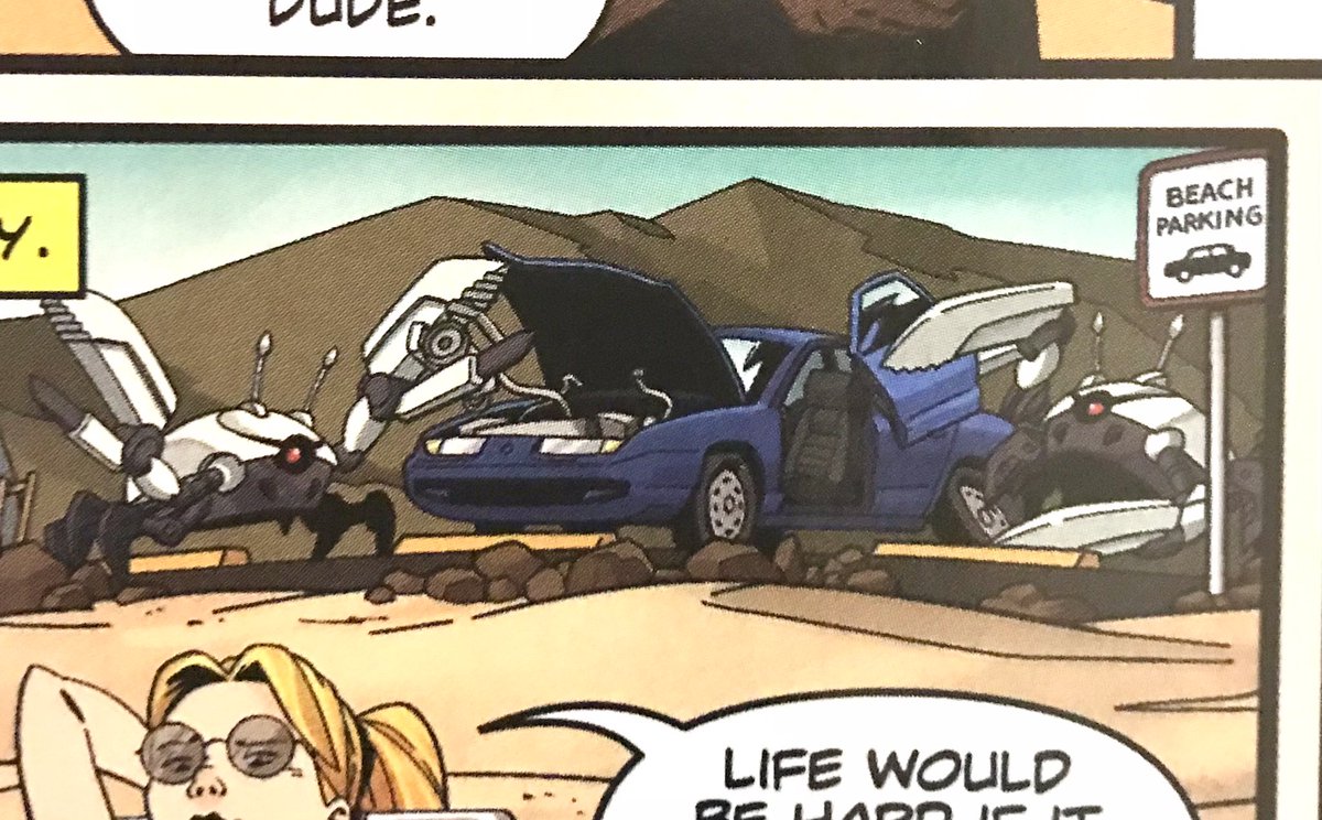 In the #SonicMovie2 pre-quill comic, I got to design this movie style crabmeat robot which Agent Stone sends to dismantle his lazy coworker's car. And that car? A SEGA/Sonic blue Saturn. 