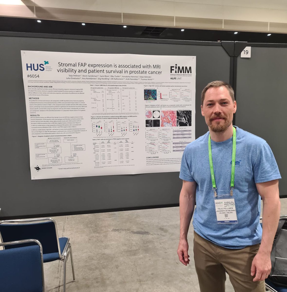 Today Teijo Pellinen presented our very recently published findings on the importance of stromal FAP in MRI-detected prostate cancer. #AACR22