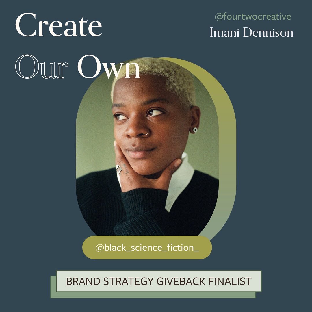 thisisfourtwo's tweet photo. Congratulations to the finalist of our #CreateOurOwn Brand Strategy Giveback: Imani Dennison of Black Science Fiction & Azhelle Wade (@thetoycoach)!
We can’t wait to work with you both ✨ https://t.co/gY39EwTzJE
