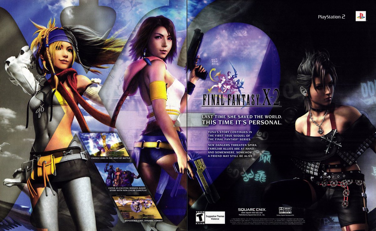RT @VGPrintAds: Final Fantasy X-2 for Playstation 2 

Official Playstation Magazine Issue 77 - February 2004 https://t.co/SZQMMvdEFK