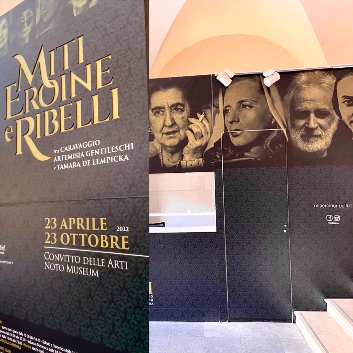 MarcoLodola1's tweet photo. #miti eroine e ribelli #Convitto delle Arti #Noto Museum #Sicily https://t.co/Hbl72stTyb