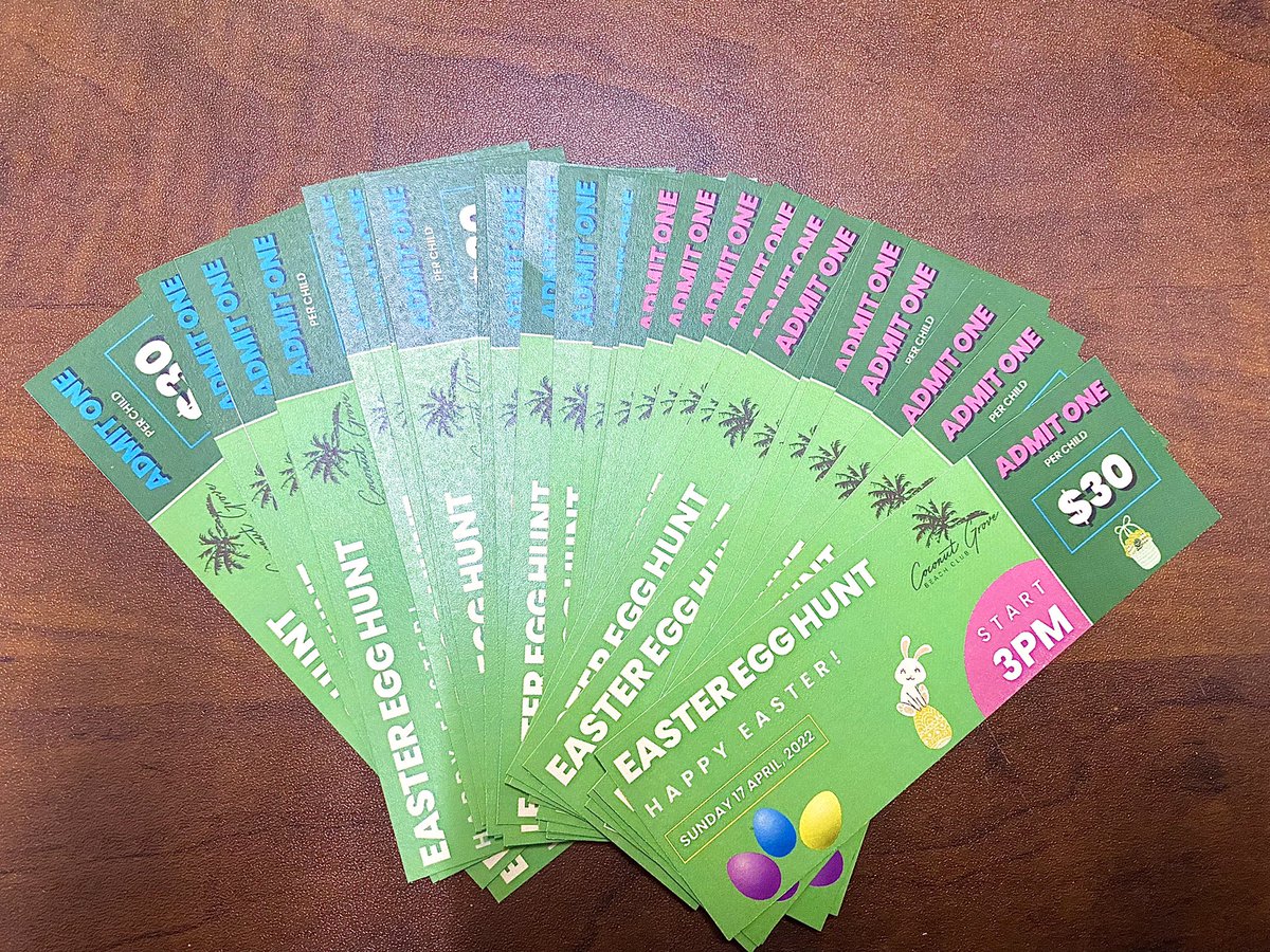 CoconutGroveSVG's tweet photo. MORE tickets‼️
Due to overwhelming response, we have added Bunny Bag  packages!

Price per child: $30

Package includes:
-Bunny bag
-Snack
-Toys
-Sunglasses
-Egg hunt
-Games

Tickets available for purchase at Coconut Grove 🌴
📞 784-431-2837 https://t.co/3mDCZkm38P