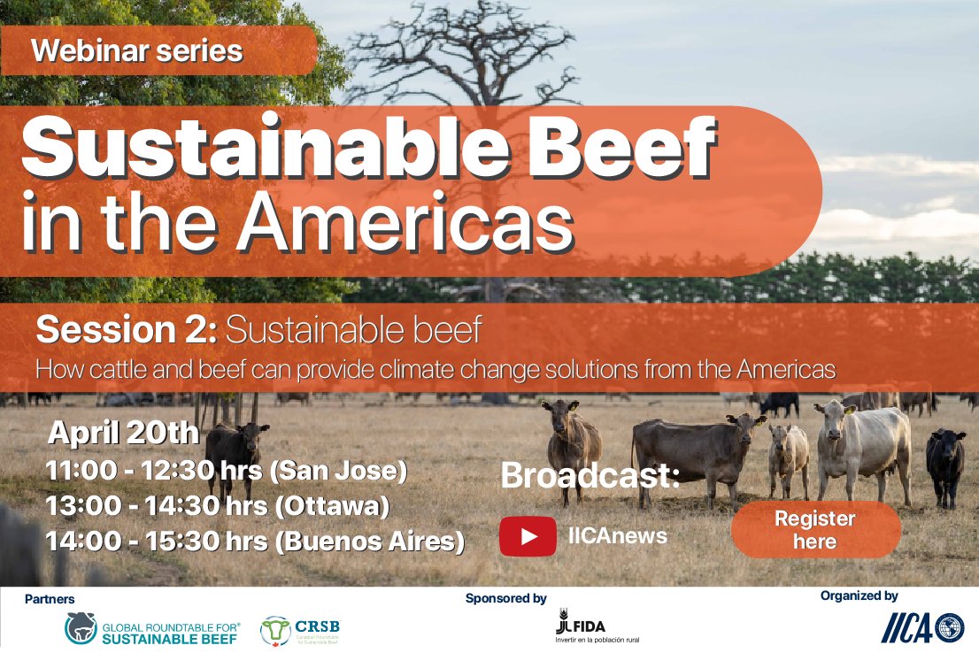 iica_canada's tweet photo. 🐄🌱Join us in this 2nd webinar where we'll provide livestock, and food system stakeholders in #Canada and the rest of the #Americas an in-depth knowledge and understanding of the significance of #beef sector #sustainability.

Register here: https://t.co/V2wQVgKaOh https://t.co/e5KuwfpCAv
