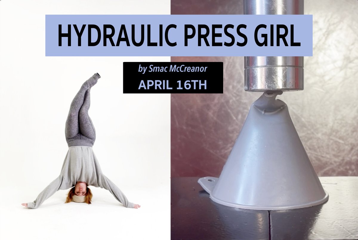 smacmccreanor's tweet photo. #Hydraulicpressgirl dropping April 16th on @opensea #nft #nftcomedy #nftperformanceart #nftdance #nftartist https://t.co/ljvNLviOqC