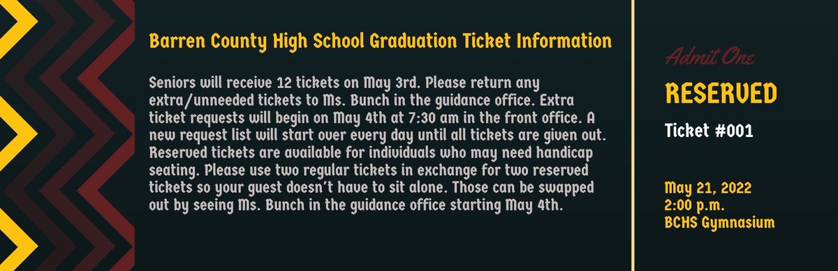 Graduation Ticket Info! 👩‍🎓 👨‍🎓 🎟