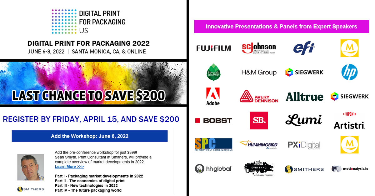 #DigitalPrint for #Packaging US features 2 tracks, over 25 speakers and panelists, 5 panels, and 6 networking opportunities. Register by April 15 and save $200! lnkd.in/dk-JWGa

#dpp #printingindustry #packagingindustry #packagingdesign #print #printing