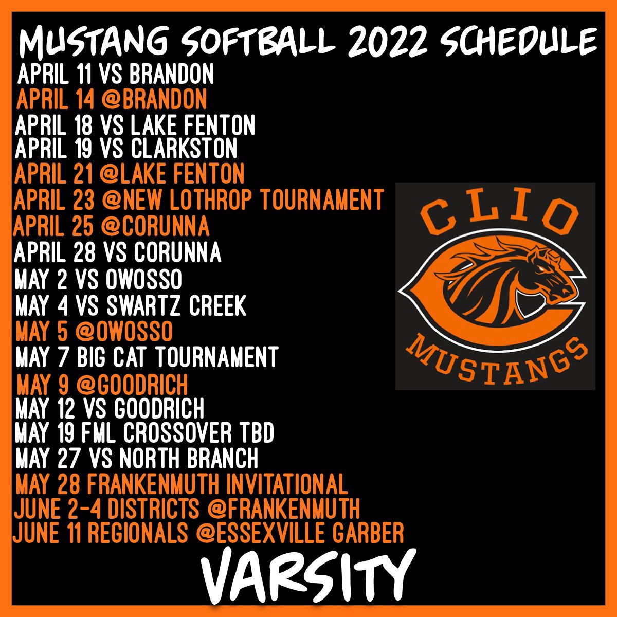 Clio Mustang Softball (@mustangclio) on Twitter photo 