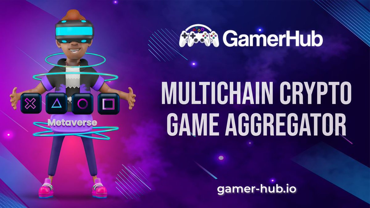 #GamerHub makes it easy for Gamers to: 

Play-Earn-Thrive

Gamerhub ecosystem is a platform for crypto gamers to Play, Earn and Thrive through aggregated gameplay, enhanced rewards and decentralized governance.

Read more: t.me/GamerHub_group…