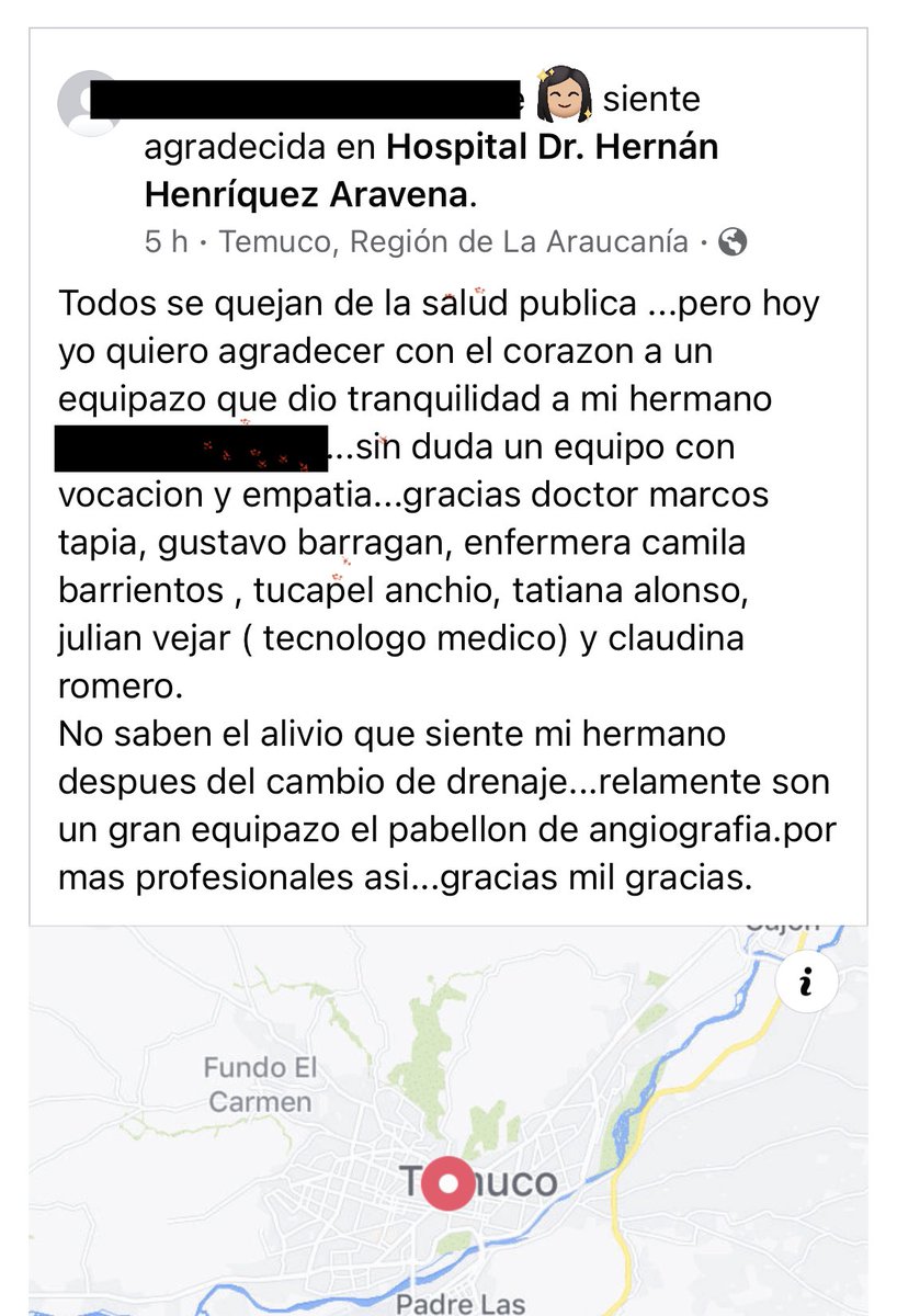 intervencional's tweet photo. Feliz por nuestros pacientes y orgulloso del equipo humano con el que día a día trabajamos.
UFRO sume en la formación!FONASA cubra estas prestaciones y el Ministerio de Salud dé más equipamiento (lean los proyectos que les hemos enviado).
@colmedchile @ministeriosalud https://t.co/SVfanuhU2n