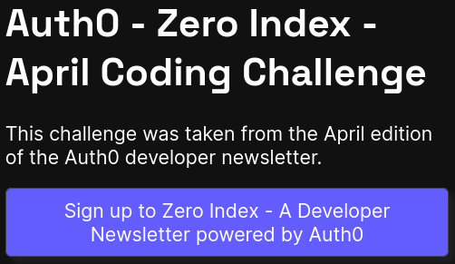 bendechrai's tweet photo. I love the @auth0 #zerochallenge every month. This time I went for the shortest, instead of the most wrong answer 🤣
"Return the difference between the largest and smallest numbers that a set of given digits can represent"
Can you beat 91 characters?
https://t.co/tIFUT4D9YS https://t.co/xewBL4wX71