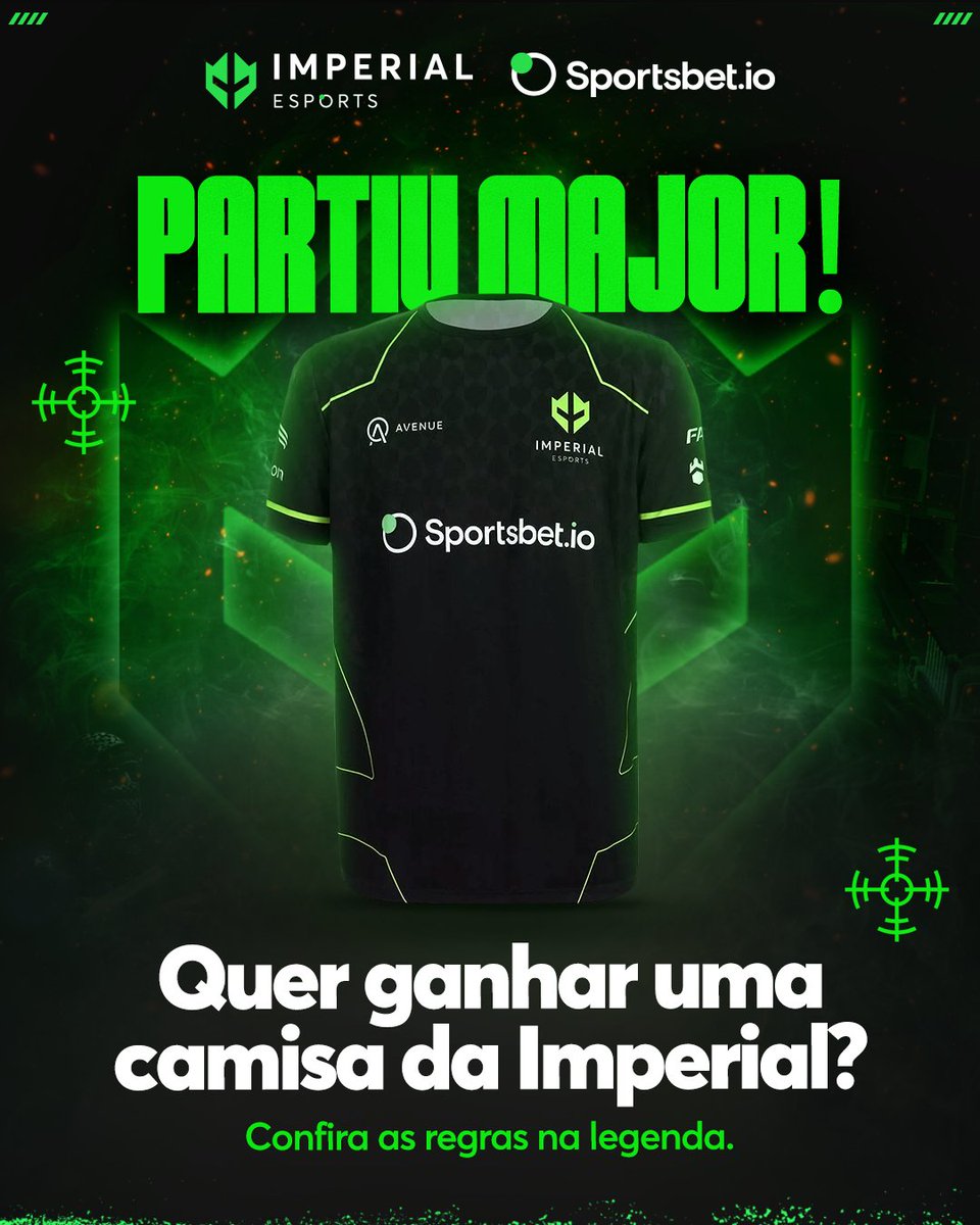 sportsbetiobr's tweet image. PARTIU MAJOR!
A @imperialesports garantiu a vaga no Major hoje e claro que aqui na io tem presente pra você torcedor!!! Quer ganhar uma camisa pra torcer pra esse timaço?

Para participar é só:
1️⃣ Seguir o @sportsbetiobr aqui no Twitter
2️⃣ Dar RT nesse post 

Vem ver as regras: