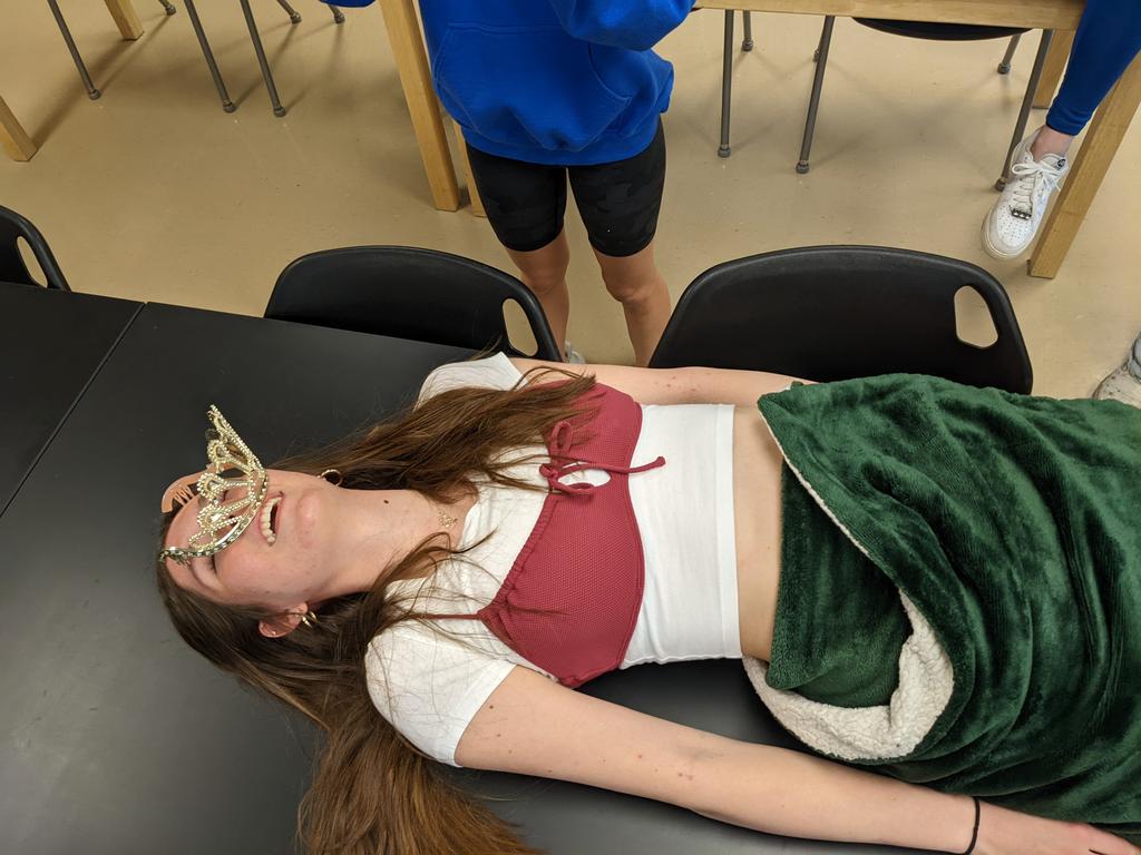 HSA juniors dressed up for their Nutrition video projects today!