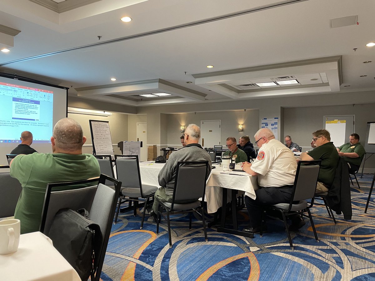 MD-IMT members taking part in a new course offering for Unified Command - Buck Latapie and Dan Deptula doing an excellent job from EMSI.
