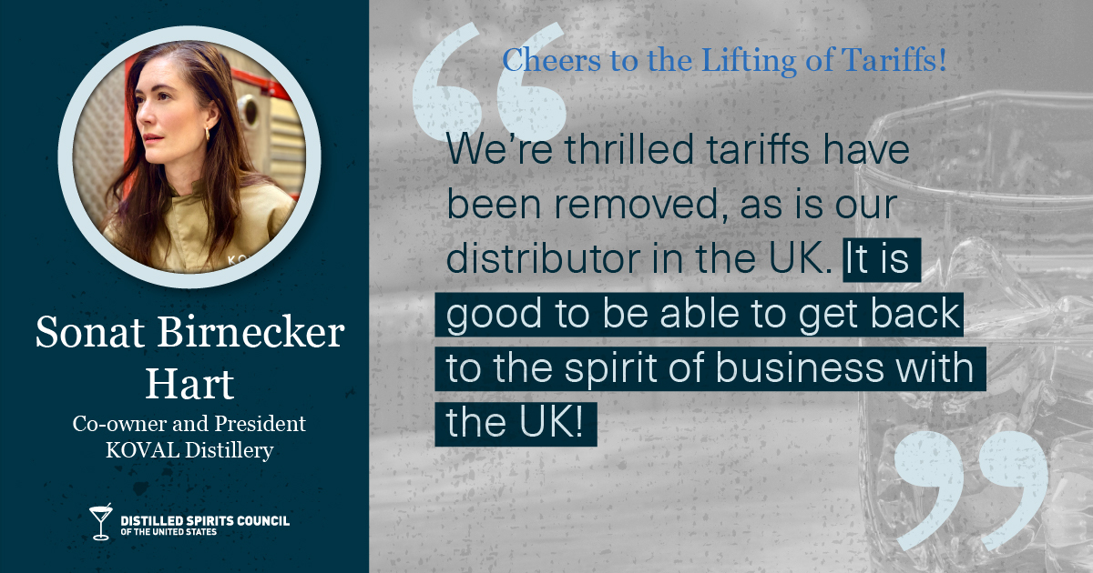 DistilledSpirit's tweet image. Since the imposition of the 25% retaliatory tariff on American Whiskeys🥃 in June &apos;18, exports to the UK, declined by 42%. Now that the tariffs have been lifted, U.S. whiskey exports to our 4th largest international market can begin to recover.

Cheers to #ToastsNotTariffs!