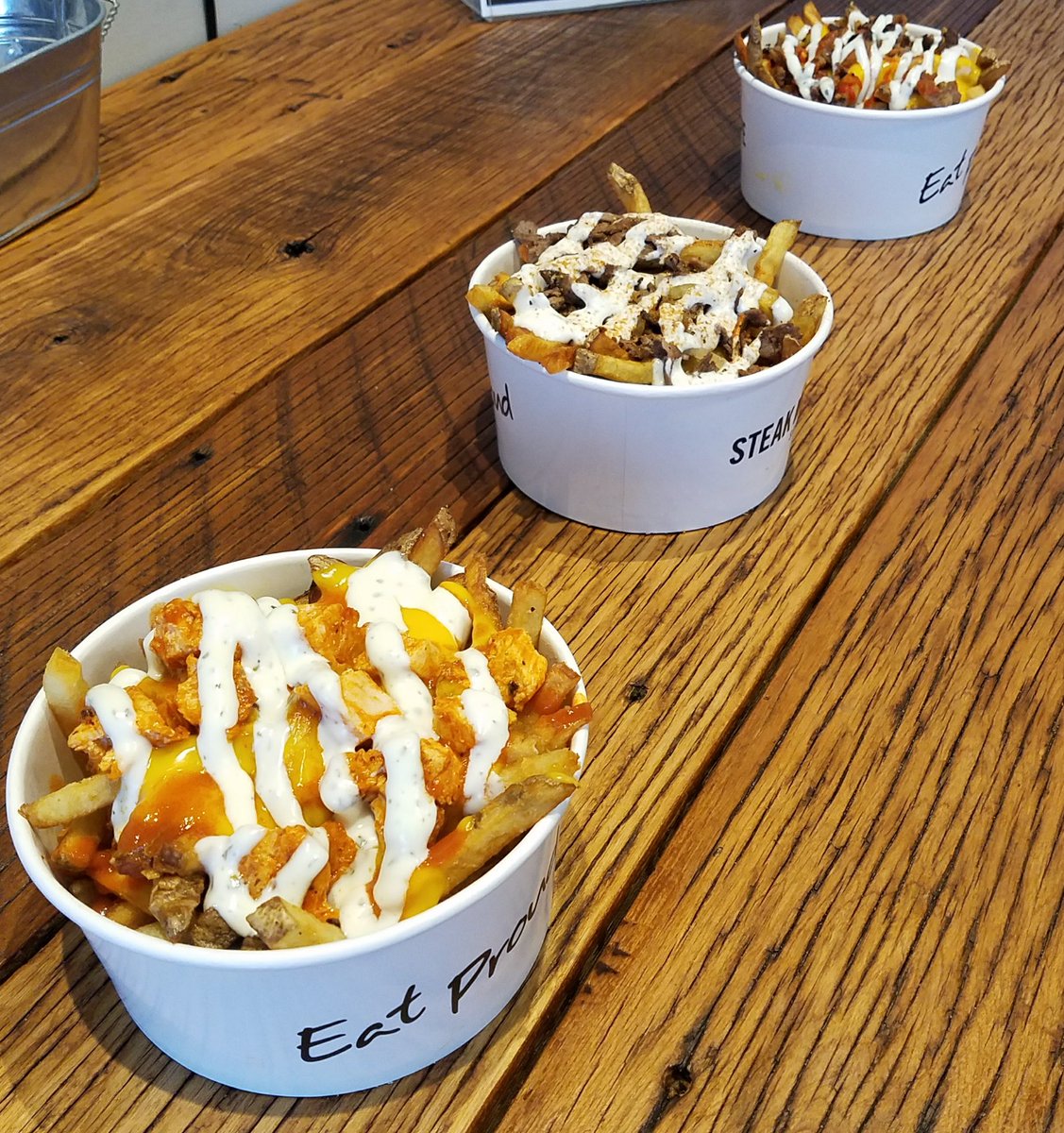 steakescape's tweet photo. Welcome to Fresh Fry Nation. 

What's your go-to loaded fry? 

#SteakEscape #EatProud #LoadedFries https://t.co/kErrhIqJTQ